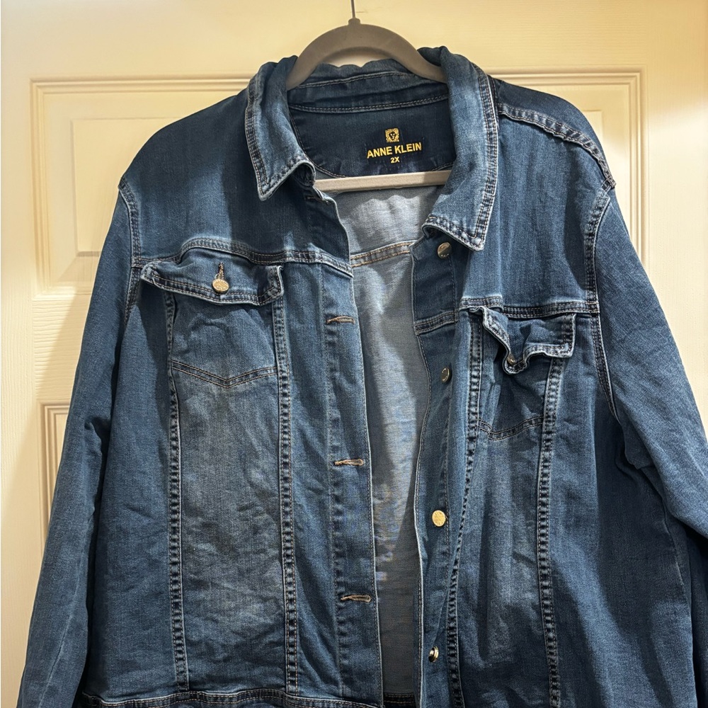 Anne Klein Jean jacket 2x